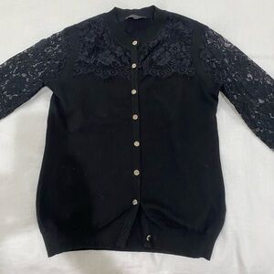 Ted Baker Black Knit Lace Sweater